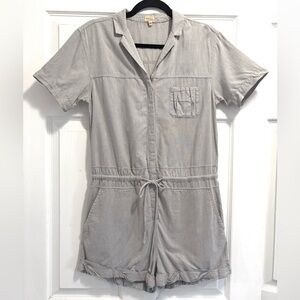 Aritzia Wilfred Free Romper Shorts Jumpsuit in Grey Cotton Size Small
